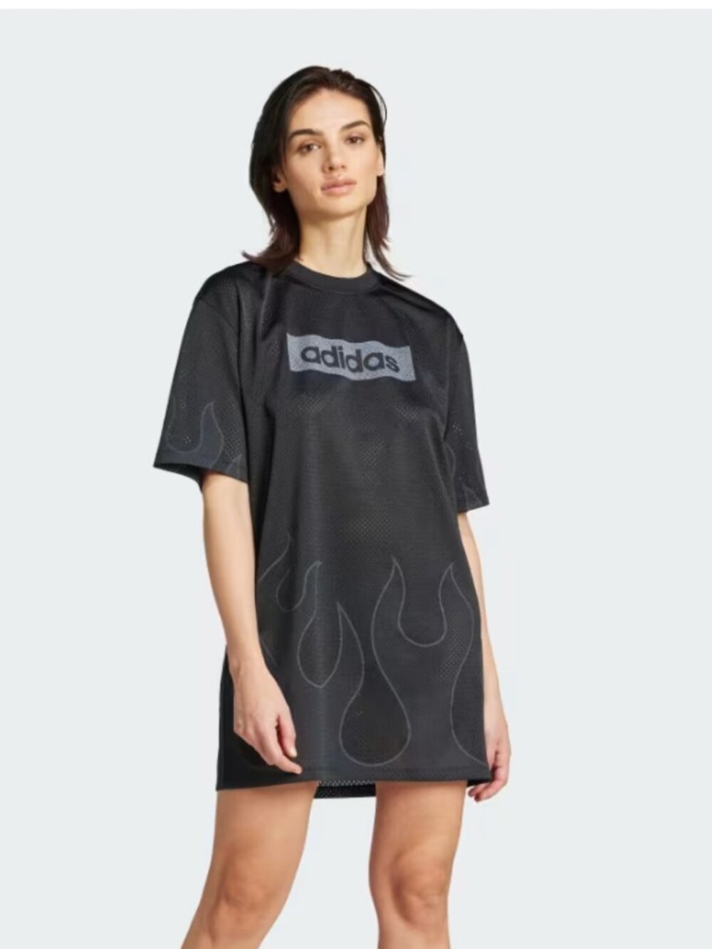 Adidas Women's Athletic Flame Print T-Shirt Dress